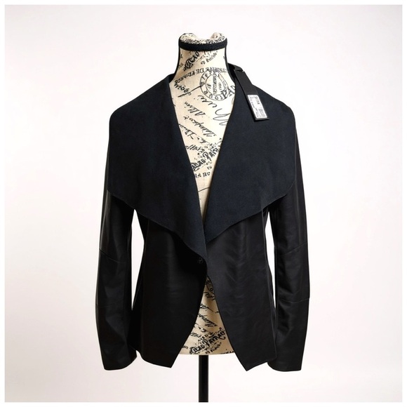 Mixology ‘Open Moto’ Leather Jacket. Black. Large. NWT - Picture 4 of 9